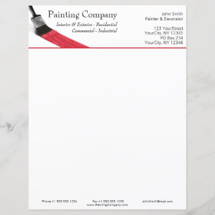Papier Peinture Peintre Service Société Pinceau Rouge