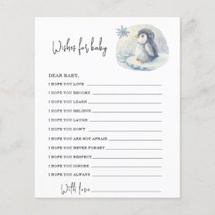 Papier Penguin - voeux pour bébé