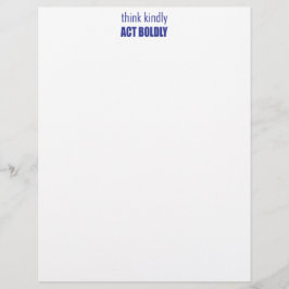 Papier Pensez Bien, Agissez Avec Force