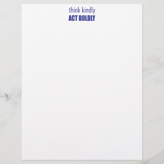 Papier Pensez Bien, Agissez Avec Force (Devant)