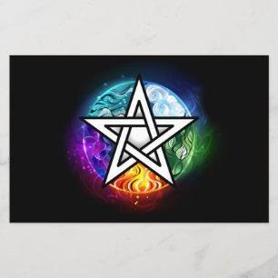 Papier pentagramme du Wiccan