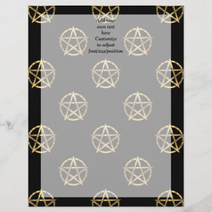 Papier Pentagramme noir et or