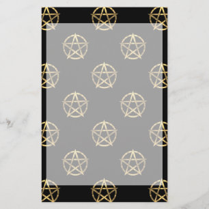Papier Pentagramme noir et or