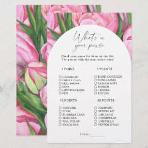 Papier Peony roses - Qu'y a-t-il dans votre sac à main
