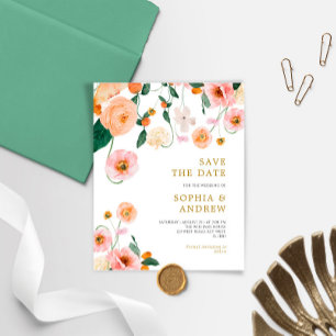 Papier Pépites BUDGET Fleurs Mariage Enregistrer La Date