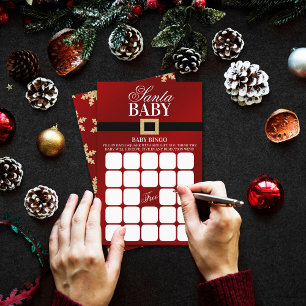 Papier Père Noël Baby Bingo Baby shower de Noël