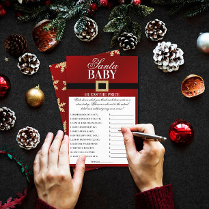 Papier Père Noël Baby Jeu de prix de Baby shower de Noë