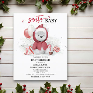 Papier Père Noël Baby shower Polar Teddy Bear Cub Budget