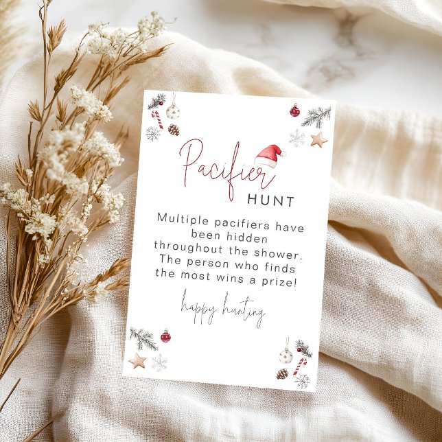 Papier Père Noël Baby Winter Shower Pacifier Chasse (Créateur téléchargé)