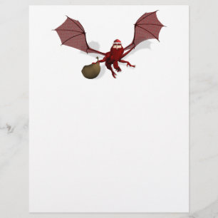 Papier Père Noël Dragon