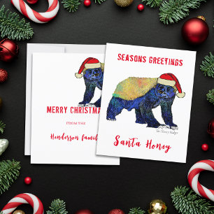 Papier Père Noël Honey Badger Funny Citation Budget