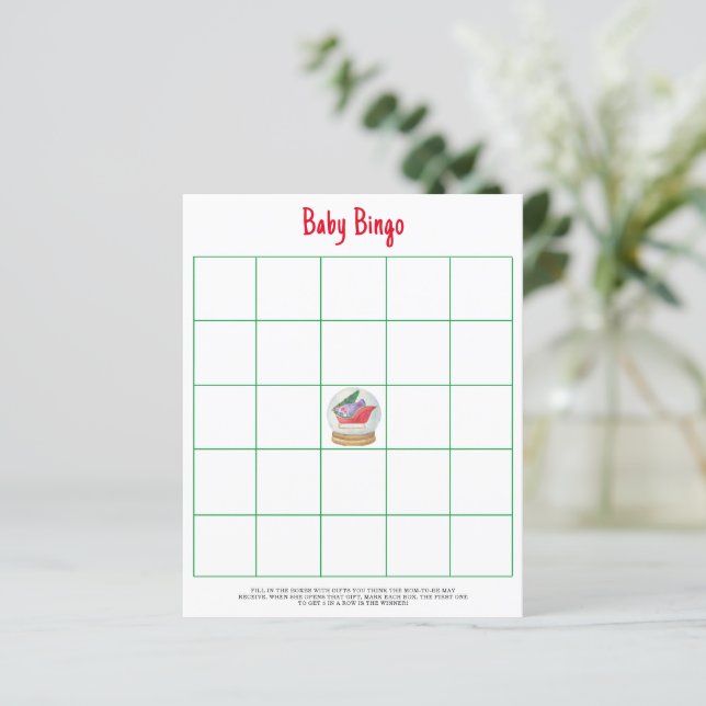 Papier Père Noël traîneau Baby Bingo jeu (Debout devant)