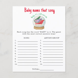 Papier Père Noël traîneau - Nommez ce baby shower de chan