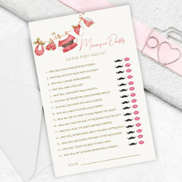 Papier Père Noël Vêtements Baby shower Maman ou Papa Jeux