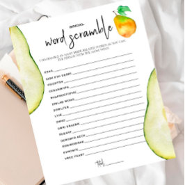 Papier Perfect Pear - Bridal Word Scramble Jeu