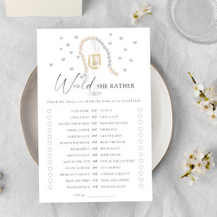 Papier Perles - Elle préfère le jeu de douche nuptiale