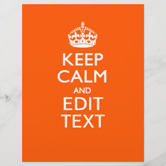 Papier Personalized KEEP CALM Your Text Orange Accent
