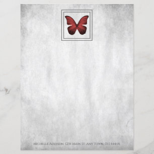 Papier personnalisé Papier papillon rouge