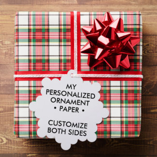 PAPIER personnalisé SNOWFLAKE ORNEMENT
