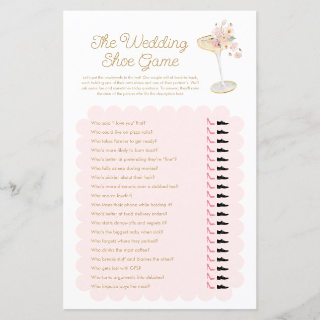 Papier Pétales roses et Prosecco Le jeu de chaussures Mar (Devant)