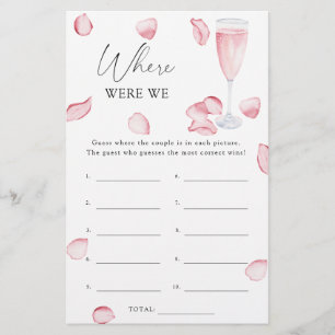 Papier Petals Prosecco - Où étions-nous le jeu de douche