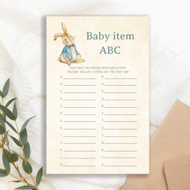 Papier Peter Rabbit Baby shower Baby item ABC Jeu (Créateur téléchargé)