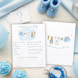 Papier Peter Rabbit Baby Shower Predictions and Advice