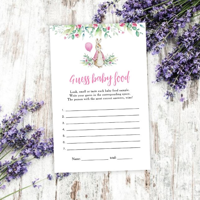 Papier Peter Rabbit Guest de nourriture pour bébé jeu (Créateur téléchargé)