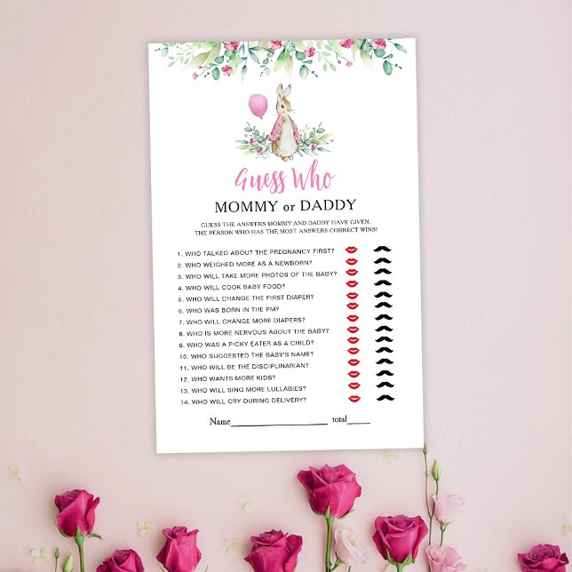 Papier Peter Rabbit Mommy ou papa Baby Game (Créateur téléchargé)