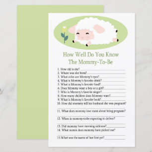 Papier Petit agneau Comme vous connaissez bien le jeu du 