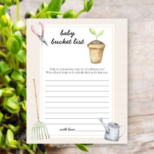 Papier Petit baby shower à ressorts - Liste des seaux pou