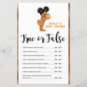 Papier Petit Baby shower Citrouille IMPRIMÉ