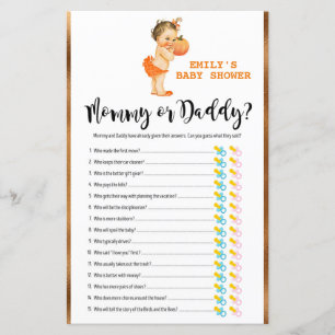 Papier Petit Baby shower Citrouille IMPRIMÉ