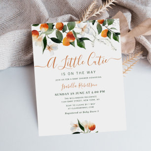 Papier petit baby shower de cuite aux agrumes orange