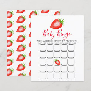 Papier Petit Baby shower de fraise doux Bingo