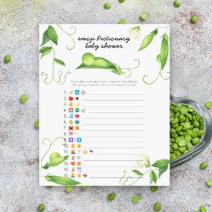 Papier Petit baby shower de pois - émoticônes jeu