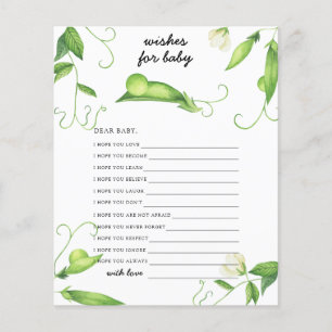 Papier Petit Baby shower de pois - Voeux pour bébé