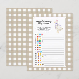 Papier Petit baby shower d'oie - jeu d'émoticônes