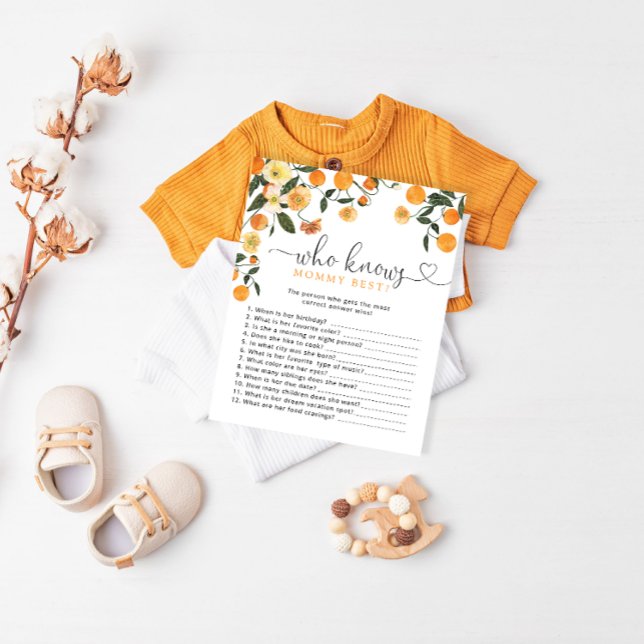 Papier Petit baby shower mignon qui connaît maman meilleu (Créateur téléchargé)