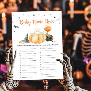 Papier Petit Boo Citrouille Halloween Baby Name Race Jeu