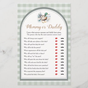 Papier Petit canard En vichy Baby shower maman ou papa