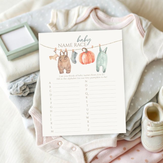 Papier Petit Citrouille Garçon Vêtements Bébé Nom de cour (Créateur téléchargé)