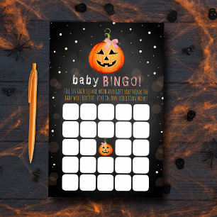 Papier Petit Citrouille Halloween Baby shower Bingo