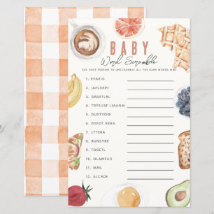 Papier Petit déjeuner aux fruits et café Gaufres Mélange