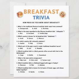 Papier Petit-déjeuner Jeu Trivia