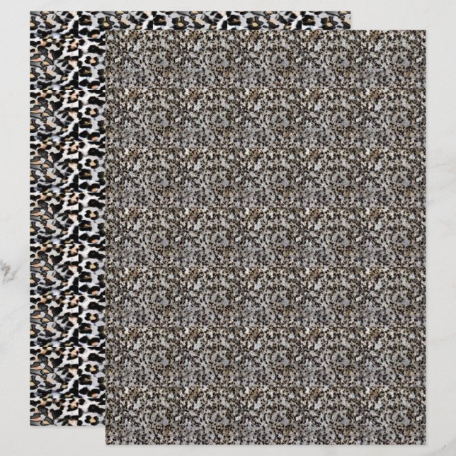 Papier Petit design à deux côtés Leopard (Devant / Derrière)