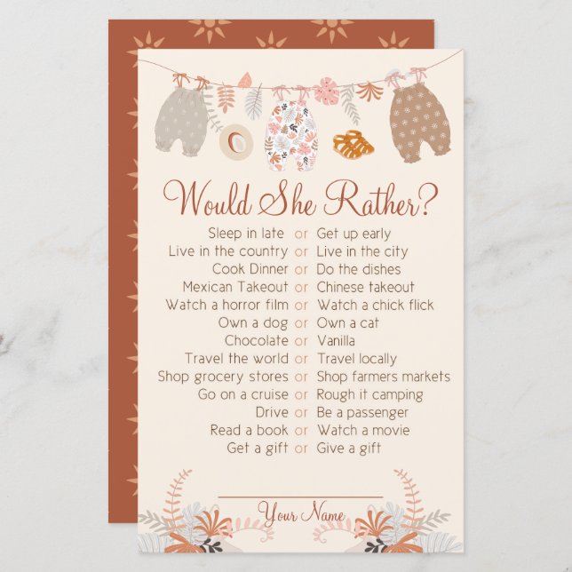 Papier Petit Explorateur Safari Aventure Boho Jeu de Fête (Devant / Derrière)