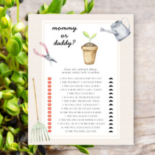 Papier Petit germe - jeu de baby shower maman ou papa
