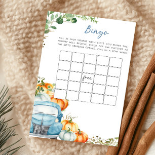 Papier Petit jeu de bingo camion bleu citrouille