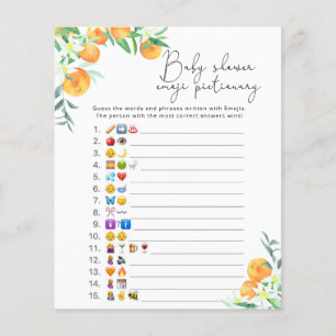 Papier Petit jeu de photos Emoji pour bébé shower